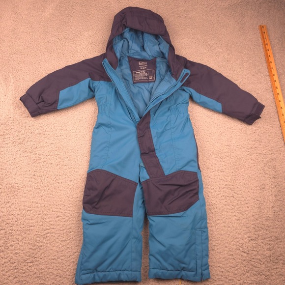 L.L.Bean Other - L.L.Bean Snowsuit Kids 12-18M Blue 3M Thinsulate Grow Cuffs Hooded Full Zip